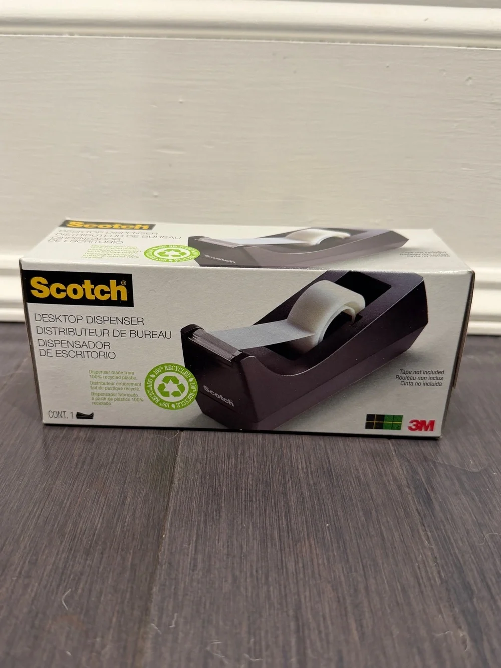 NWT Scotch Black Desktop Tape Dispenser by 3M Home Office